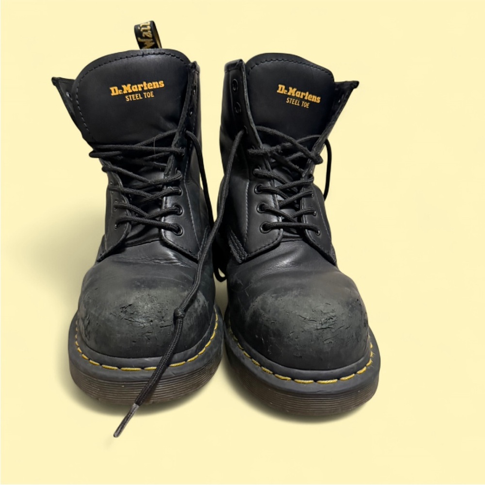 Dr. Martens Black Steel Toe Boots